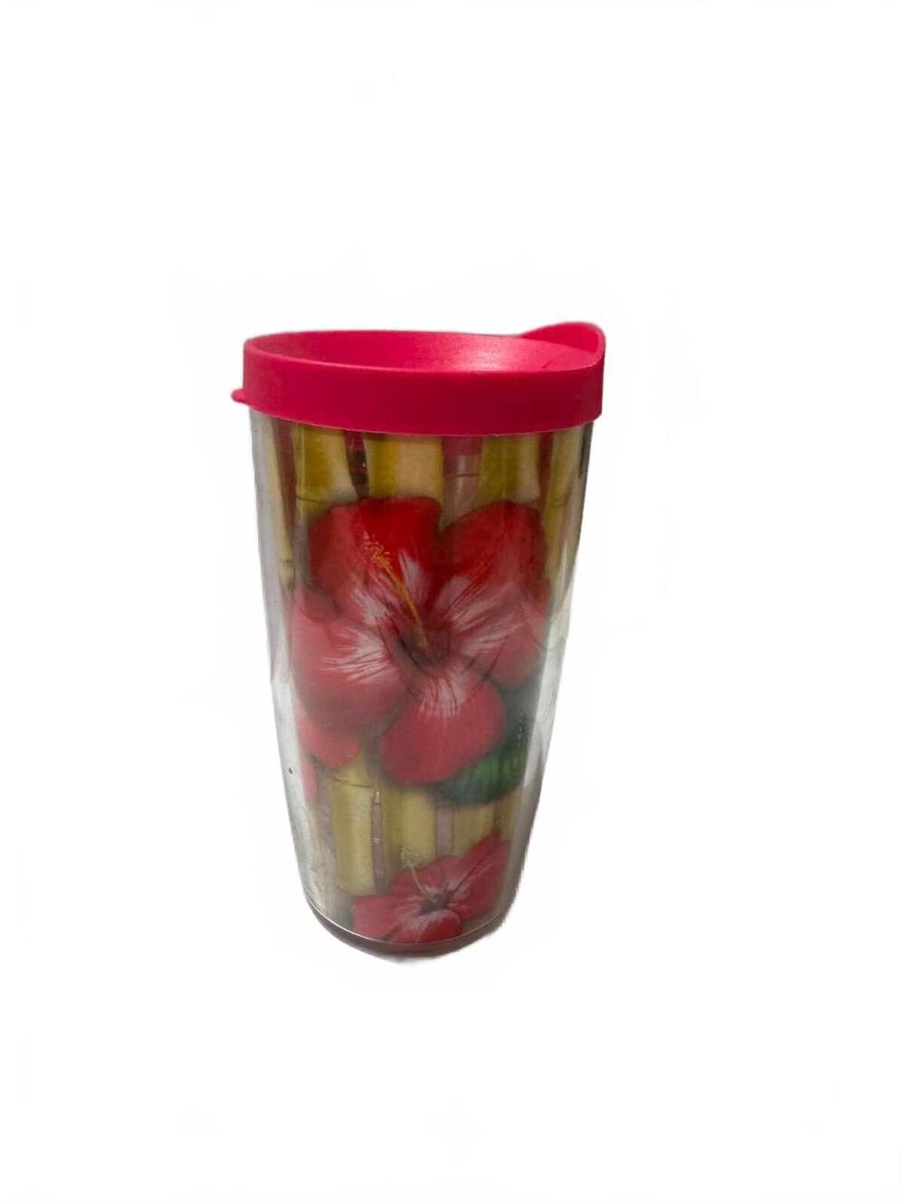 TERVIS Reusable Travel Tumbler with Hawaiian Floral Design and Lid